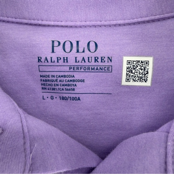 Polo Ralph Lauren Performance Polo Shirt Lavender Men’s Large - Picture 5 of 9